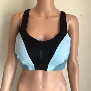 Victoria’s Secret On Point Sweat Women’s Size 36DD/E80 Sports Bra Black/Teal Top